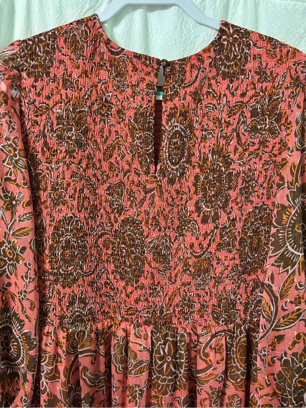 EUC Boden Paisley Tiered Smocked Maxi Dress with pockets Size 16/18 - Picture 7 of 13